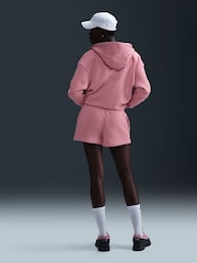 Nike Elemental Pink Sportswear Phoenix Fleece High-Waisted Loose Shorts - Image 3 of 6