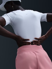 Nike Elemental Pink Sportswear Phoenix Fleece High-Waisted Loose Shorts - Image 5 of 6