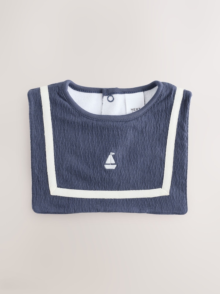 Blue Square Baby Bibs 2 Pack - Image 2 of 5