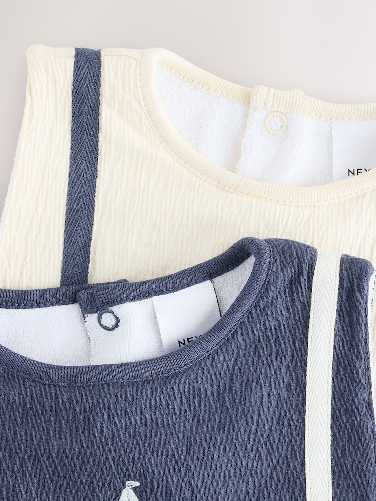 Blue Square Baby Bibs 2 Pack - Image 4 of 5