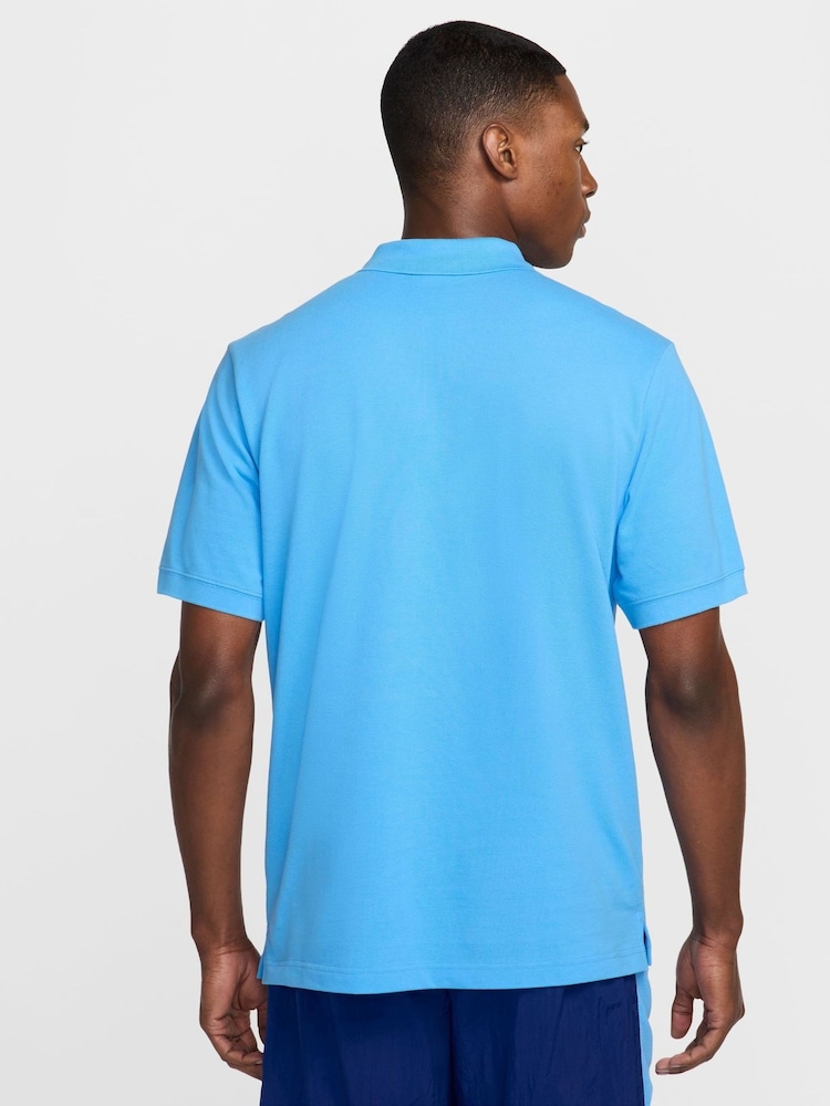 Nike Blue Club Short Sleeve Polo Shirt - Image 2 of 6 Nike Blue Club Short Sleeve Polo Shirt - Image 2 of 6
