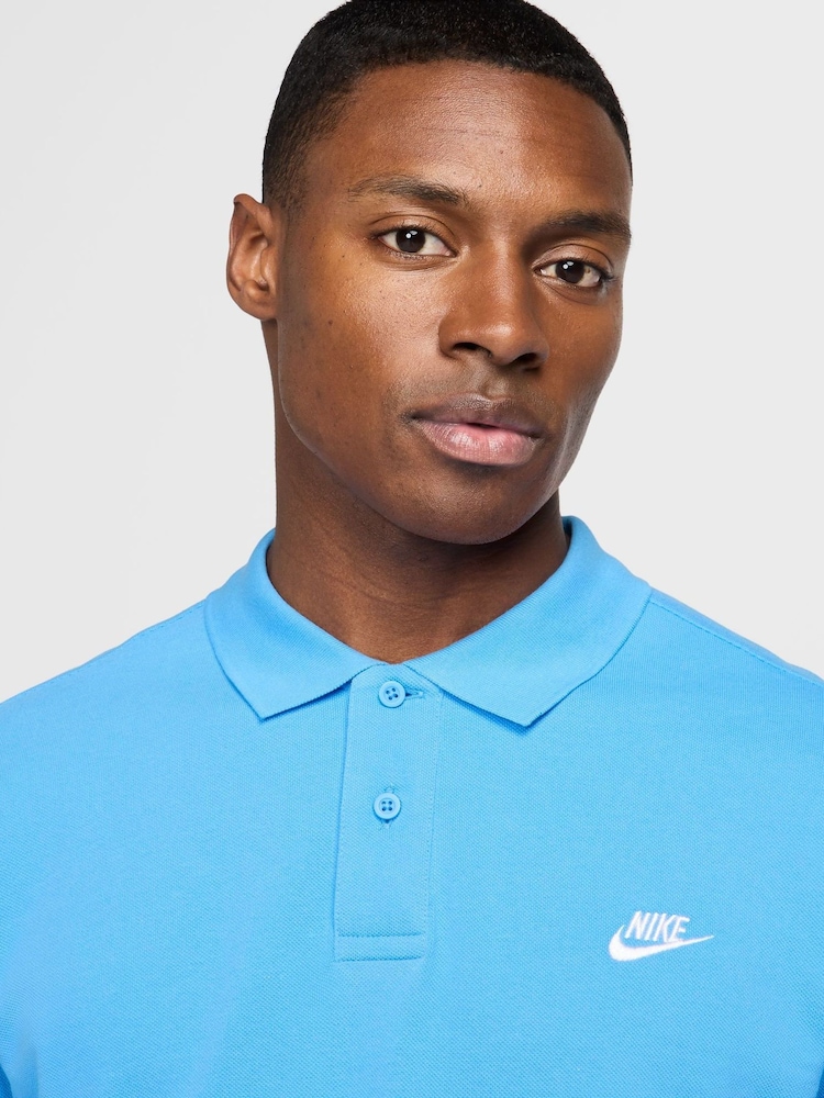 Nike Blue Club Short Sleeve Polo Shirt - Image 3 of 6