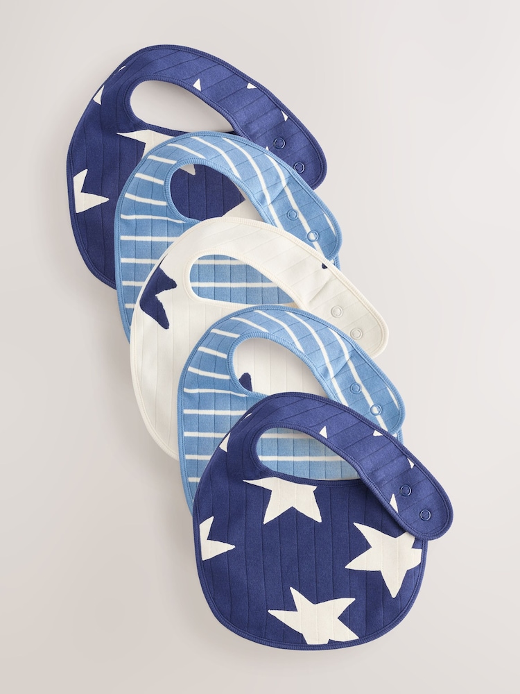 Marineblau - Baby-Lätzchen im 5er-Pack - Bild 1 von 6 Marineblau - Baby-Lätzchen im 5er-Pack - Bild 1 von 6