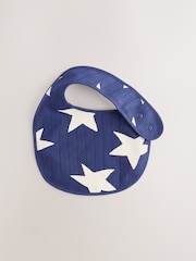 Navy Baby Bibs 5 Pack - Image 5 of 6