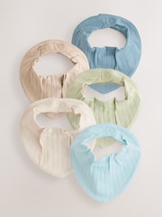 Multi 100% Cotton  Baby Short Sleeve Bodysuits Bibs 5 Pack - Image 1 of 8