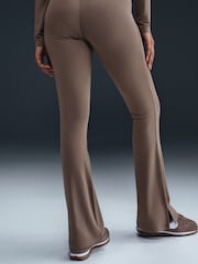 Nike Brown Chill Knit Tight Mini-Rib Flared Leggings - Image 10 of 10