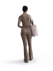 Nike Brown Chill Knit Tight Mini-Rib Flared Leggings - Image 2 of 10