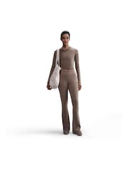 Nike Brown Chill Knit Tight Mini-Rib Flared Leggings - Image 5 of 10