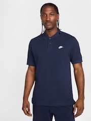Nike Navy Club Short Sleeve Polo Shirt - Image 1 of 6