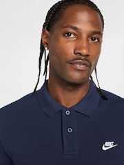 Nike Navy Club Short Sleeve Polo Shirt - Image 3 of 6