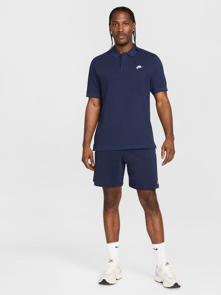Nike Navy Club Short Sleeve Polo Shirt - Image 4 of 6