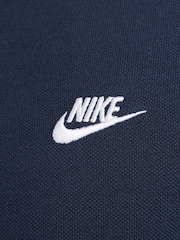 Nike Navy Club Short Sleeve Polo Shirt - Image 5 of 6