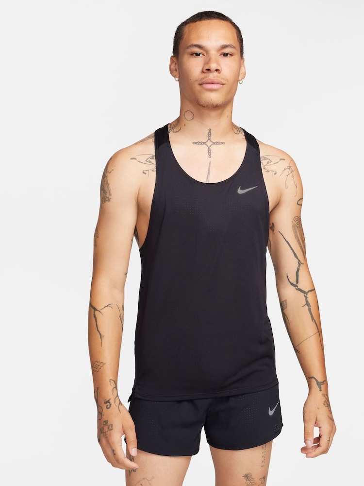 Nike Black Fast Dri-FIT Running Singlet Vest Top - Image 1 of 7