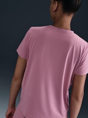 Nike Elemental Pink One Classic Dri-FIT Short Sleeve Top - Image 4 of 5
