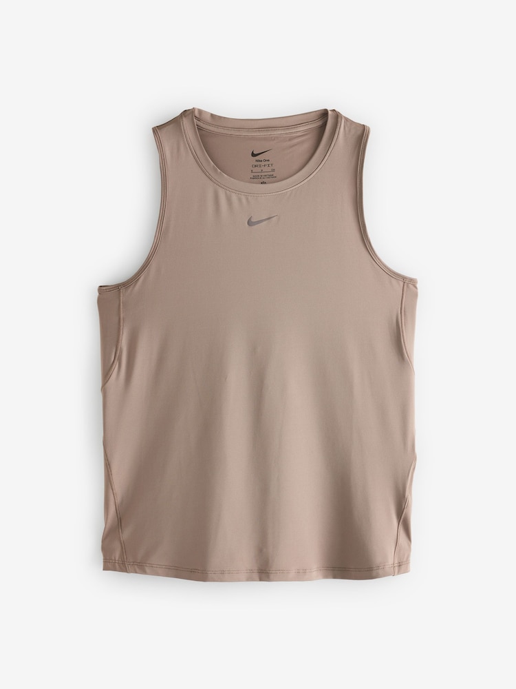 Nike Brown Dri-FIT One Classic Tank Top - Image 6 of 6