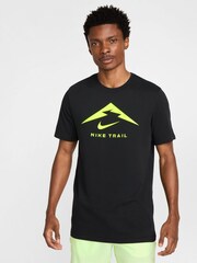 Nike Black Dri-FIT Trail Running T-Shirt - Image 1 of 4
