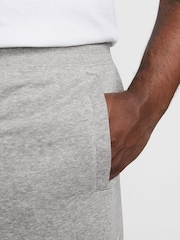 Nike Dark Grey Heather Club Graphic Print French Terry Shorts - Image 10 of 13