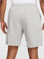 Nike Dark Grey Heather Club Graphic Print French Terry Shorts - Image 2 of 13