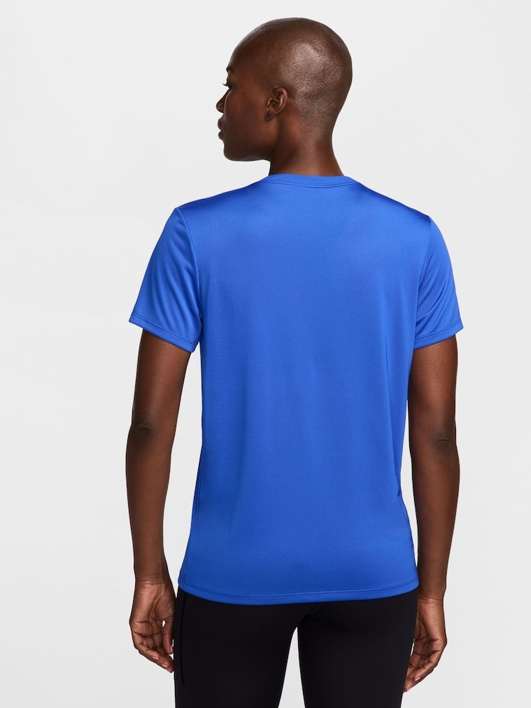 Nike Hyper Royal Blue Dri-FIT Graphic Swoosh Short Sleeve T-Shirt - Image 2 of 4
