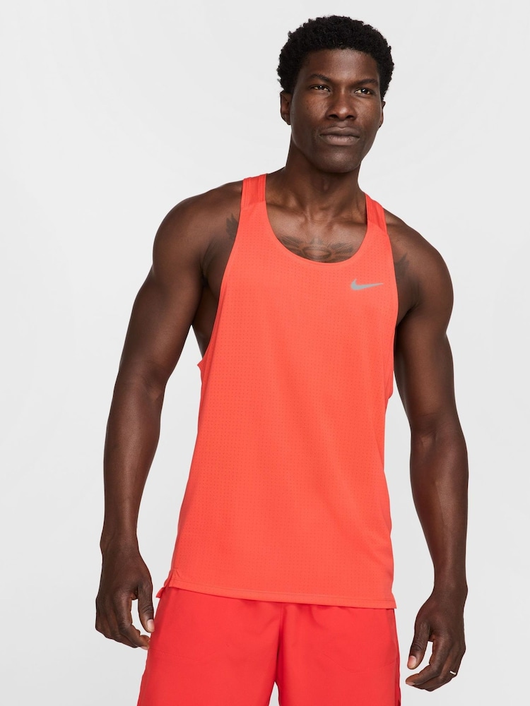Nike Crimson Fast Dri-FIT Running Singlet Vest Top - Image 1 of 5