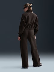 Nike Velvet Brown Phoenix Plush High Waisted Wide Leg Cozy Fleece Joggers - Image 2 of 5