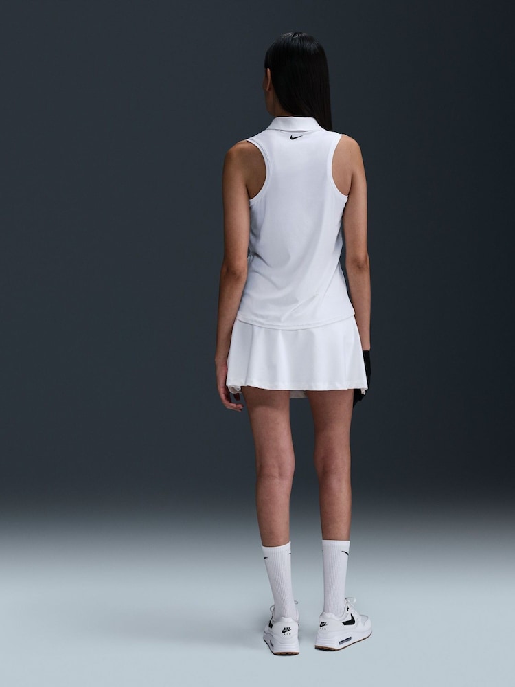 Nike White Victory Dri-FIT Sleeveless Polo Shirt - Image 2 of 6