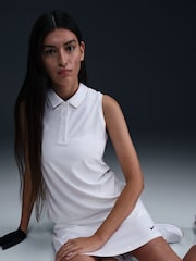 Nike White Victory Dri-FIT Sleeveless Polo Shirt - Image 4 of 6