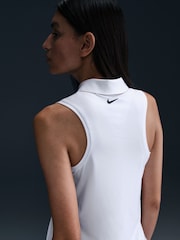 Nike White Victory Dri-FIT Sleeveless Polo Shirt - Image 5 of 6