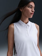 Nike White Victory Dri-FIT Sleeveless Polo Shirt - Image 6 of 6