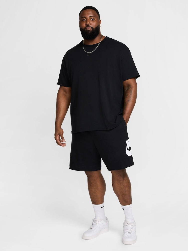 Nike Black Club Graphic Print French Terry Shorts - Image 13 of 13