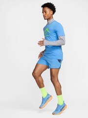 Nike University Blue Dri-FIT Trail Running T-Shirt - Image 4 of 4