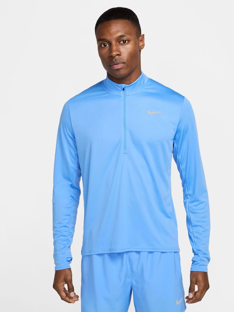 Nike University Blue Dri-FIT Pacer Quarter Zip Running Top - Image 1 of 7