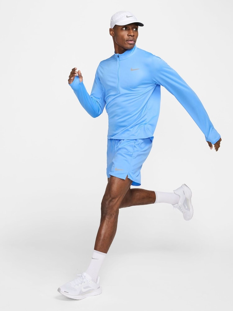 Nike University Blue Dri-FIT Pacer Quarter Zip Running Top - Image 5 of 7