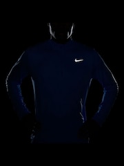 Nike University Blue Dri-FIT Pacer Quarter Zip Running Top - Image 6 of 7
