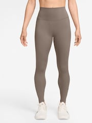 Nike Brown One High Waisted 7/8 Leggings - Image 1 of 8