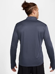 Nike Thunder Blue Dri-FIT Pacer Quarter Zip Running Top - Image 2 of 4