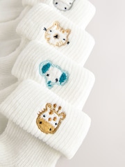 White Character Embroidered Roll Top Socks 5 Pack (0mths-2yrs) - Image 3 of 3