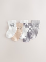 Grey Elephant Baby Socks 5 Pack (0mths-2yrs) - Image 1 of 3