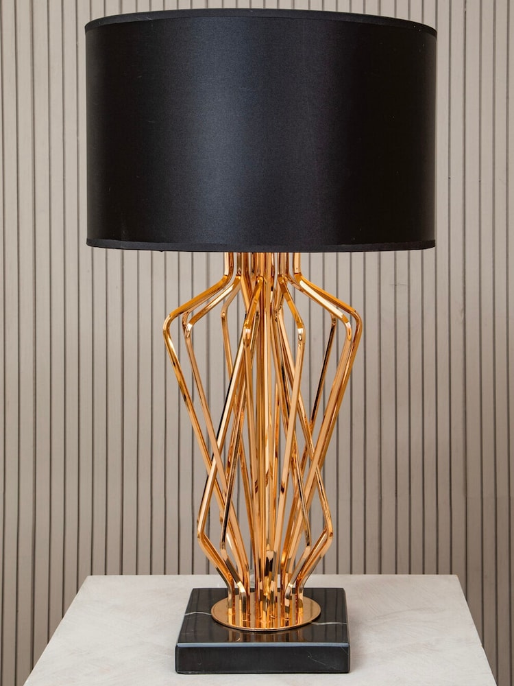 Interiors by Premier Black Gold Kensington Townhouse Table Lamp - Image 1 of 4 Interiors by Premier Black Gold Kensington Townhouse Table Lamp - Image 1 of 4