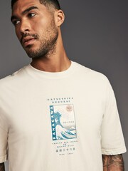 Stone Hokusai Postcard Artist Licence 100% Cotton T-Shirt - Image 4 of 9