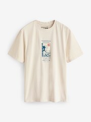 Stone Hokusai Postcard Artist Licence 100% Cotton T-Shirt - Image 5 of 9