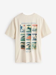 Stone Hokusai Postcard Artist Licence 100% Cotton T-Shirt - Image 6 of 9