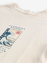 Stone Hokusai Postcard Artist Licence 100% Cotton T-Shirt - Image 7 of 9