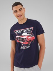 All + Every Blue Mens Ford Escort RS2000 100% Cotton T-Shirt - Image 1 of 4