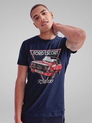All + Every Blue Mens Ford Escort RS2000 100% Cotton T-Shirt - Image 2 of 4