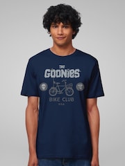 All + Every Blue Mens The Goonies Bike Club 100% Cotton T-Shirt - Image 1 of 4