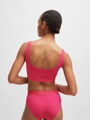 HUGO Pink Stretch-Cotton Briefs With Red Logo Label - Image 2 of 5