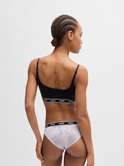 HUGO Pink Logo-Waistband Briefs 3 Pack In Zebra Lace - Image 9 of 9