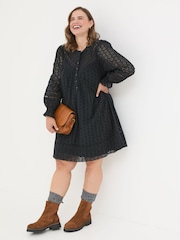 FatFace Black 100% Cotton Brody Detail Dress - Image 3 of 8