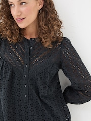FatFace Black 100% Cotton Brody Detail Dress - Image 7 of 8